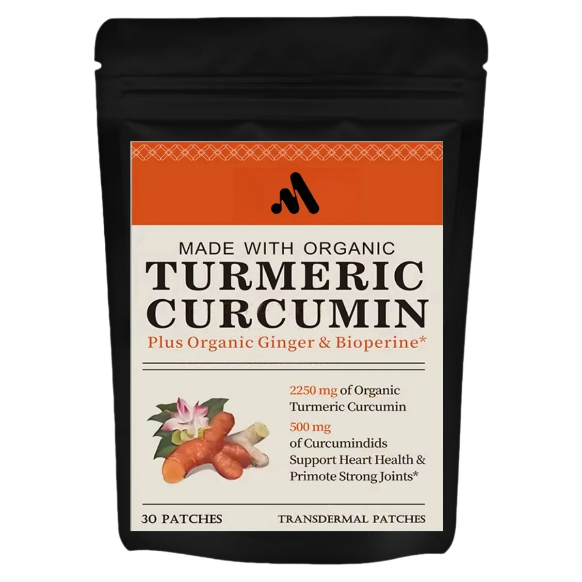 

30 Patches Turmeric Curcumin Transdermal Patches Muscle Support