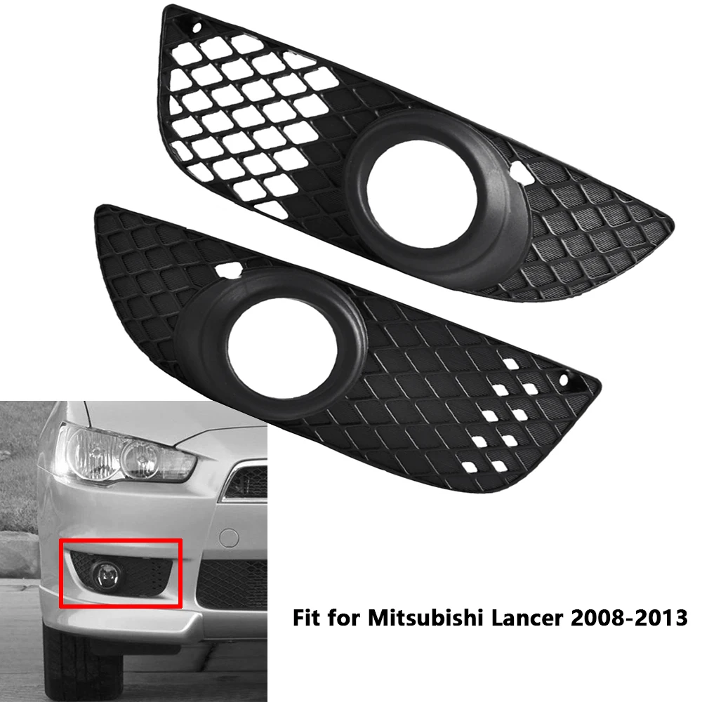 

1 Pair Front Bumper Fog Light Cover Grille Left Right Side For Mitsubishi Lancer 2008 2009 2010 2011 2012 2013 8321A263 8321A264