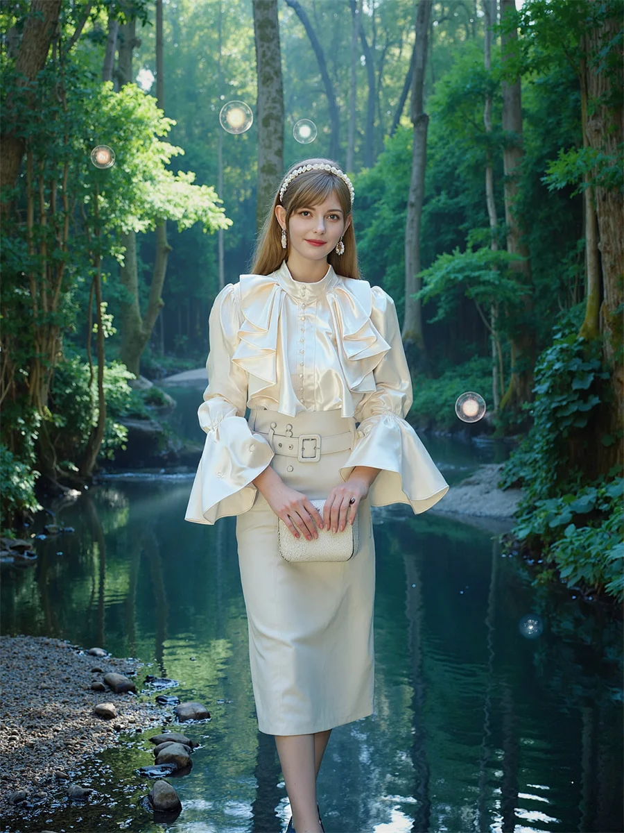 

Винтажные рубашки с расклешенными рукавами, длинные женские блузки Y2K, женская туника, зимний халат с цветочным принтом, пальто, профессиональное пальто с несколькими воротами