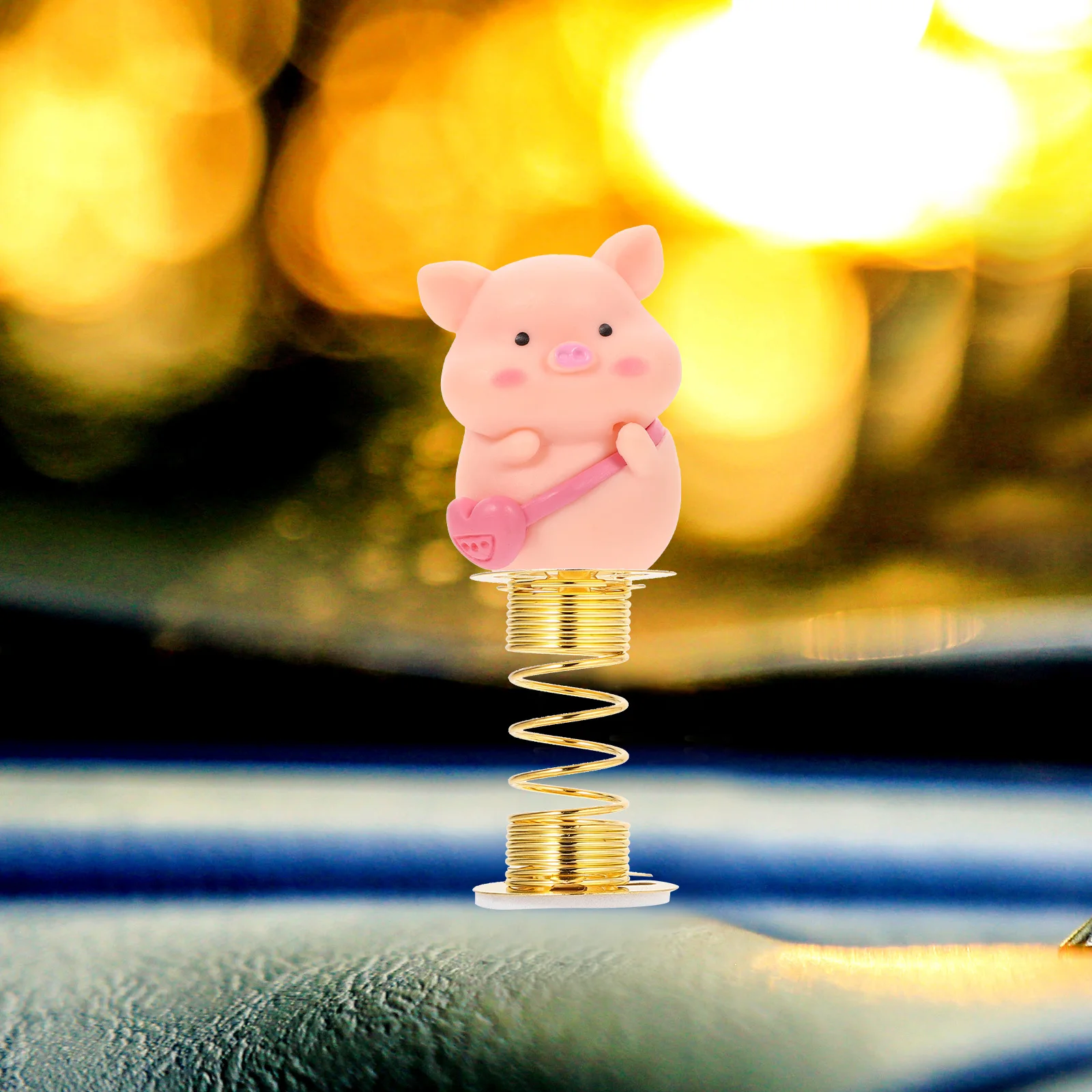 

12 шт. пружинная основа, металлическая клейкая основа с поворотной головкой для приборной панели автомобиля, Fortune Cat, ремесленный глиняный орнамент, замена встряхивающейся головы