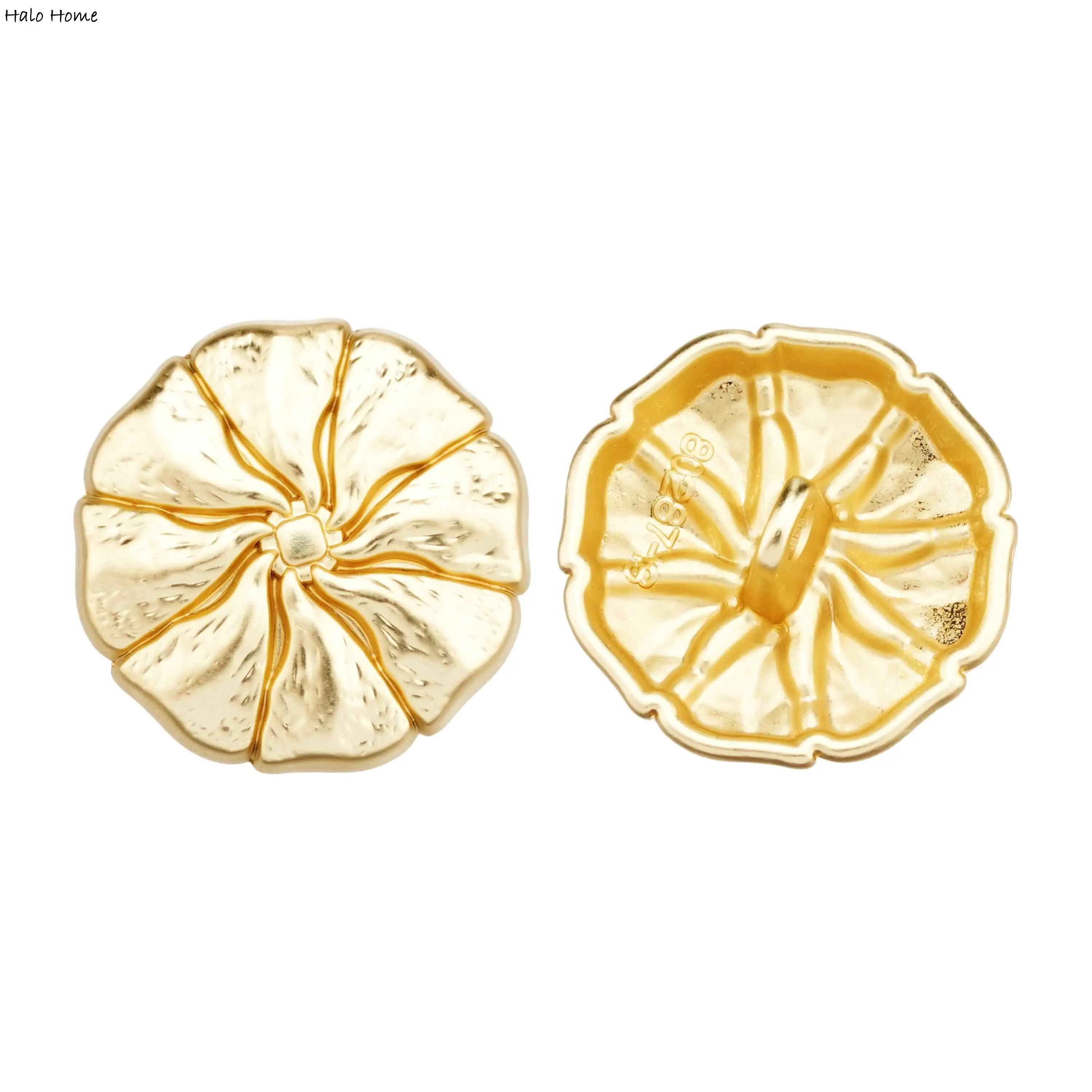 5pcs Vintage Rotate Flower Floral Metal Buttons for DIY Sewing, Fashion Accessories, and Decorative Crafts 15-23mm