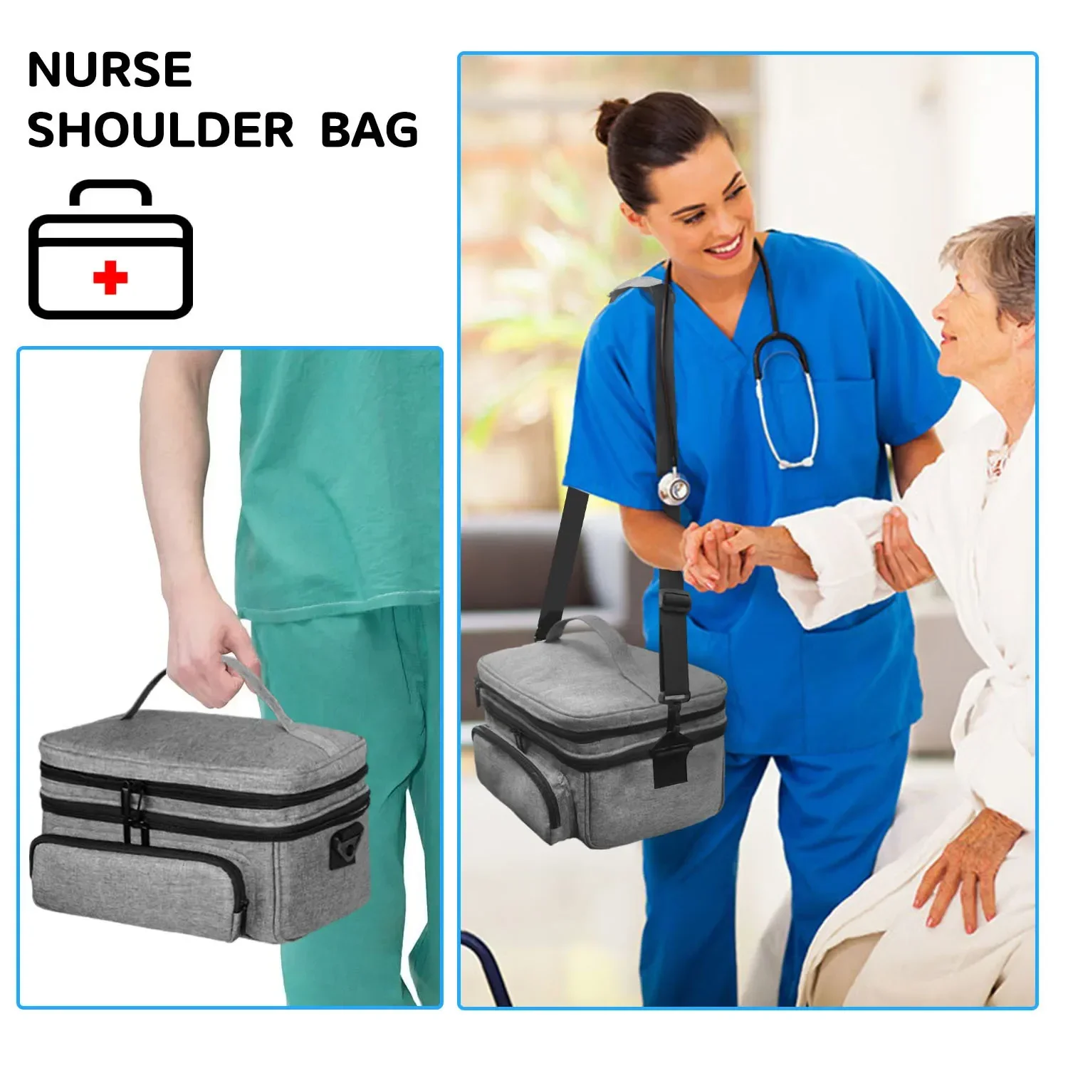 Imagem -02 - Outdoor Multi-purpose Kit de Primeiros Socorros Bolsa Médico de Emergência Bolsa Médico Portátil Multifuncional Bolsa de Emergência em Casa