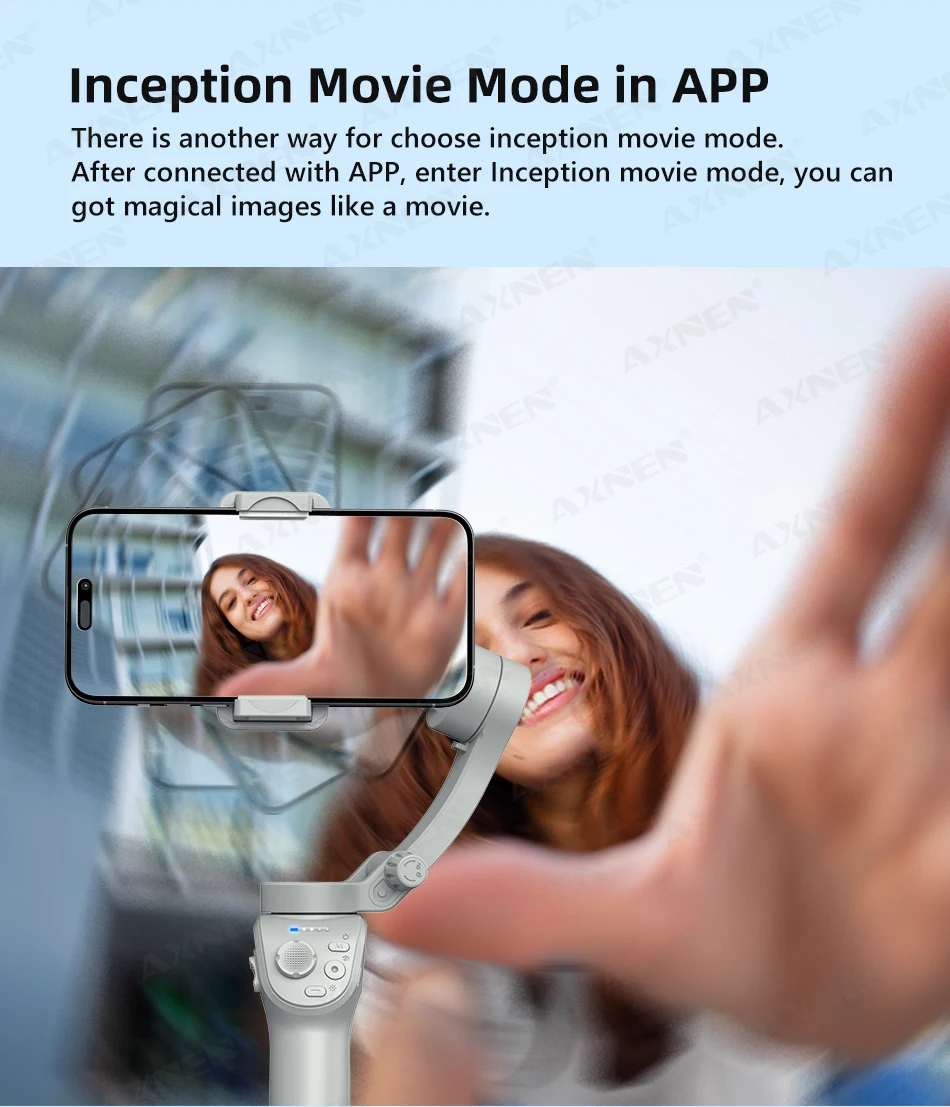 3-Achsen-Handstabilisator mit Zoomfunktion, Aufhelllicht, Bildstabilisierung für Smartphones, unterstützt Gesichtserkennung_voghion.com