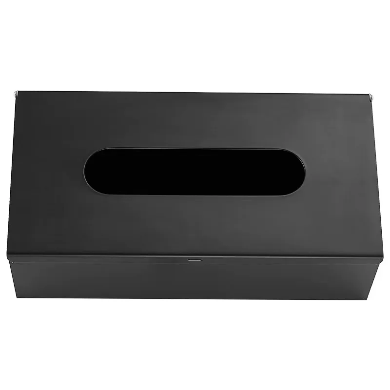 Wall Desktop Dual-purpose Tissue Box Highend Luxury Stainless Steel Paper Holder Hotel Restaurant Office Home Napkin Storage Box