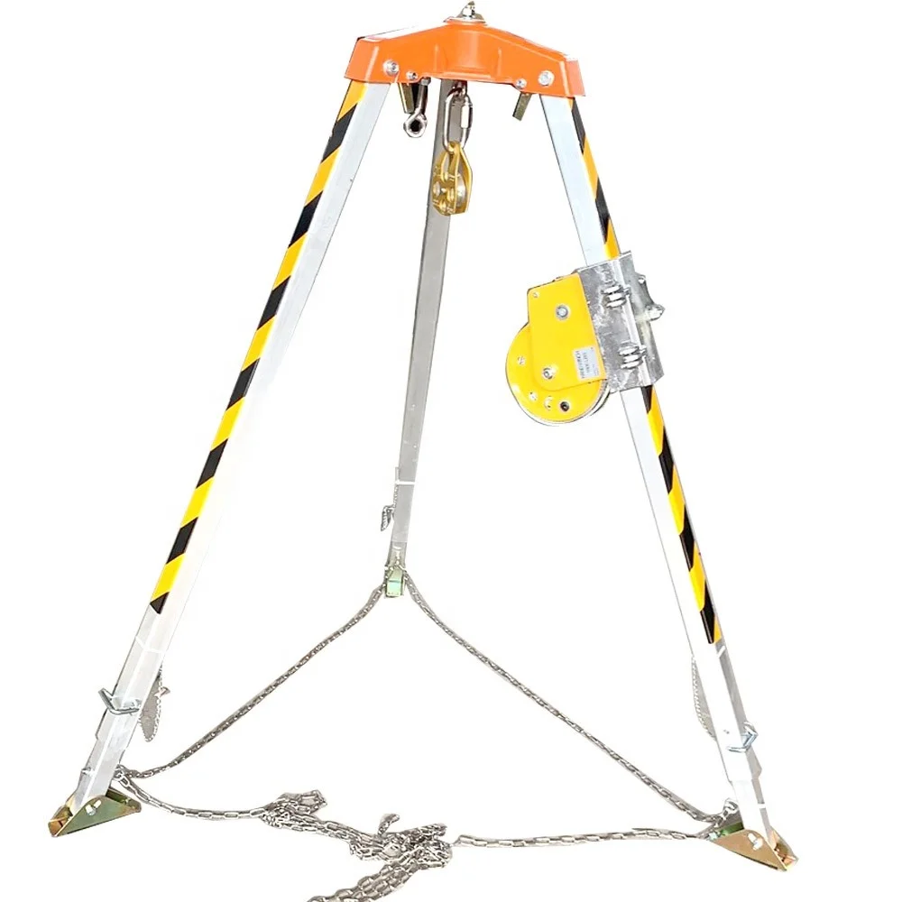 Emergency Rescue Tripod For Fire Fighting Confined Space Rescue Tripod with Self-lock Device
