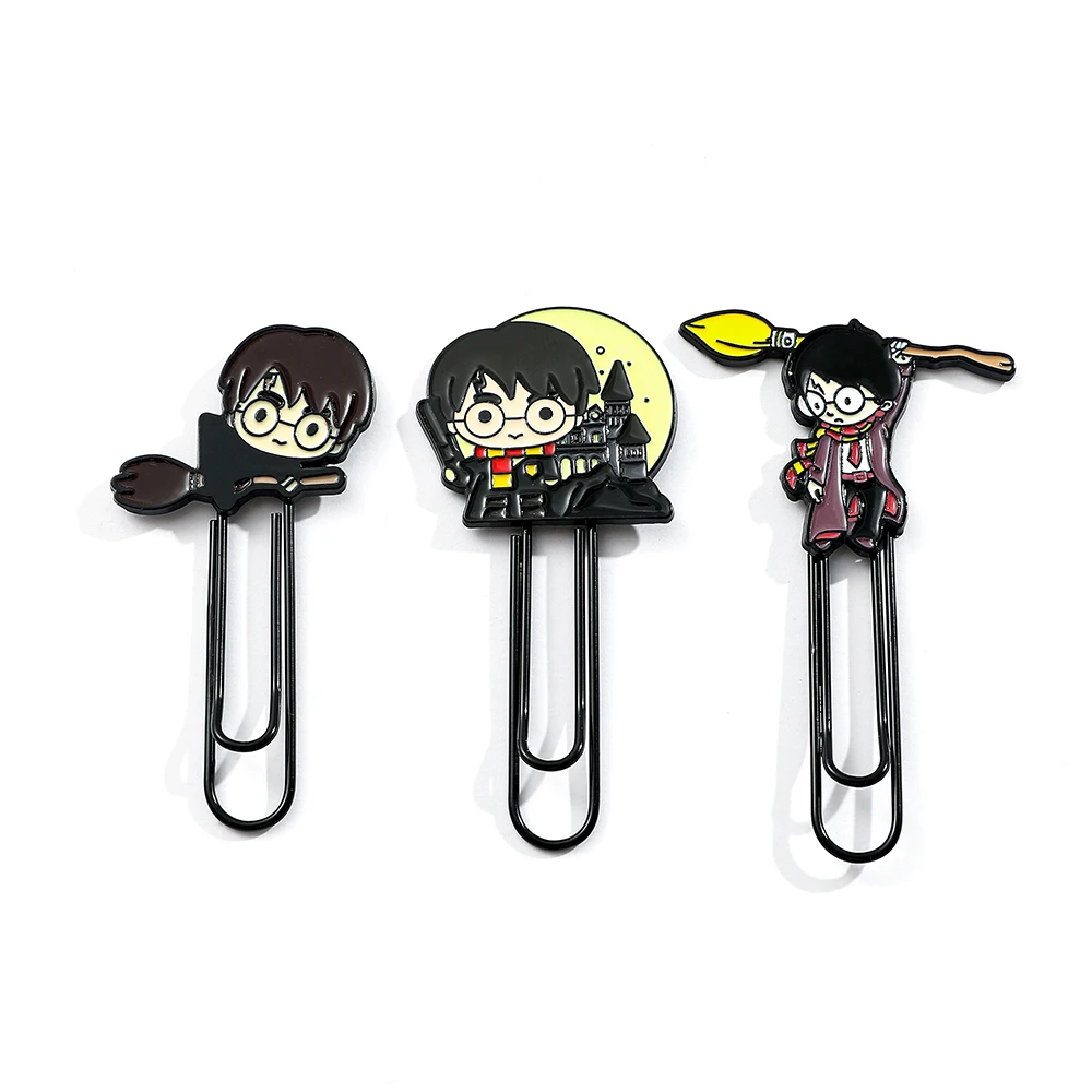 Anime cartoon paperclip bookmark, copper metal book clip, card recognizer, bookmark gift, anime fan collection stationery