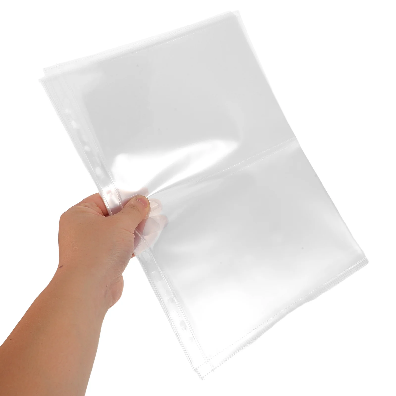 40pcs A4 Album Pages Clear Single-Sided Binder Sleeves For Stamp Collecting Storage Sheets Stamp Collection Album Pages Stamps