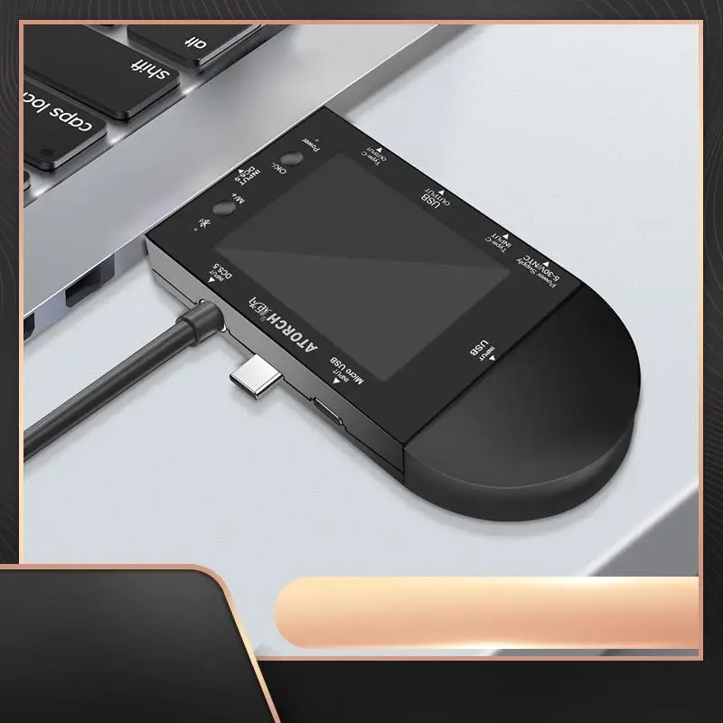 

ATORCH UD24 USB-тестер Type-C 2,4-дюймовый цифровой вольтметр Амперметр Power Bank Детектор напряжения Volt PD Trigger Электрический счетчик