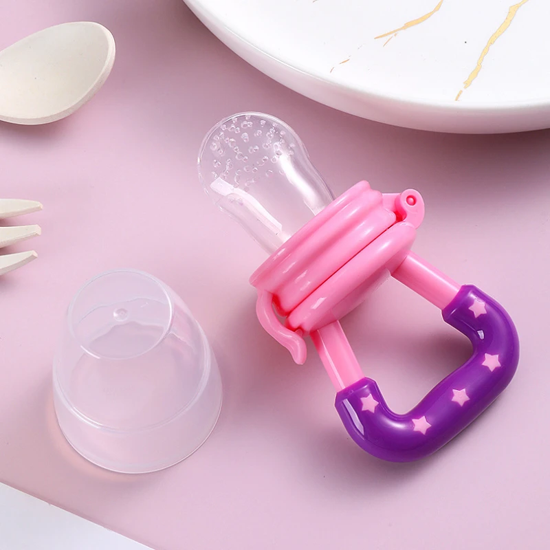 

Feeder Spoon Food Baby Feeding Spoon Fruit Grinding Pacifier Complementary Bites Silicone Mesh Baby Feeding Tableware