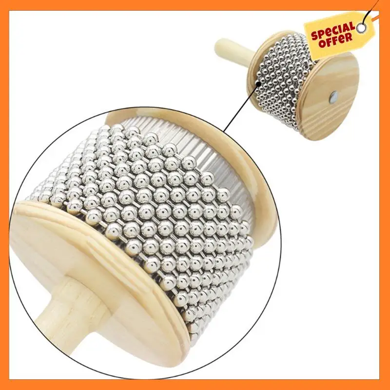 

AD08-Wooden Kabasa, Steel Ball Hand Crank Toy, Portable Children's Teaching Instruments For Home And Kindergarten.