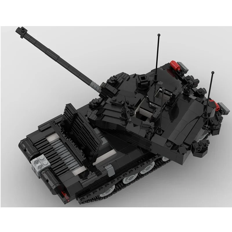 Detallado Reino Unido negro noche variante Challenger 2 bloques de tanque moderno ejército británico bloques de tanque de batalla principal moc militar