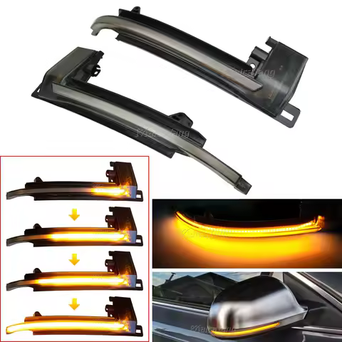 2X New Dynamic Blinker Mirror Light For Audi A4 A5 B8 A3 8P Q3 A6 C6 4F S6 LED Turn Signal Side Indicator Blinker SQ3 A8 D3 8K