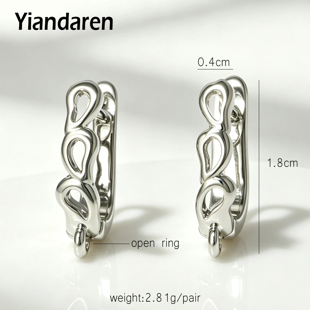 Mix Styles 18K Gold Plated Earring Fixtures Brass Earring Hooks Hypoallergenic Earwires For Jewelry Making Supplies Wholesale