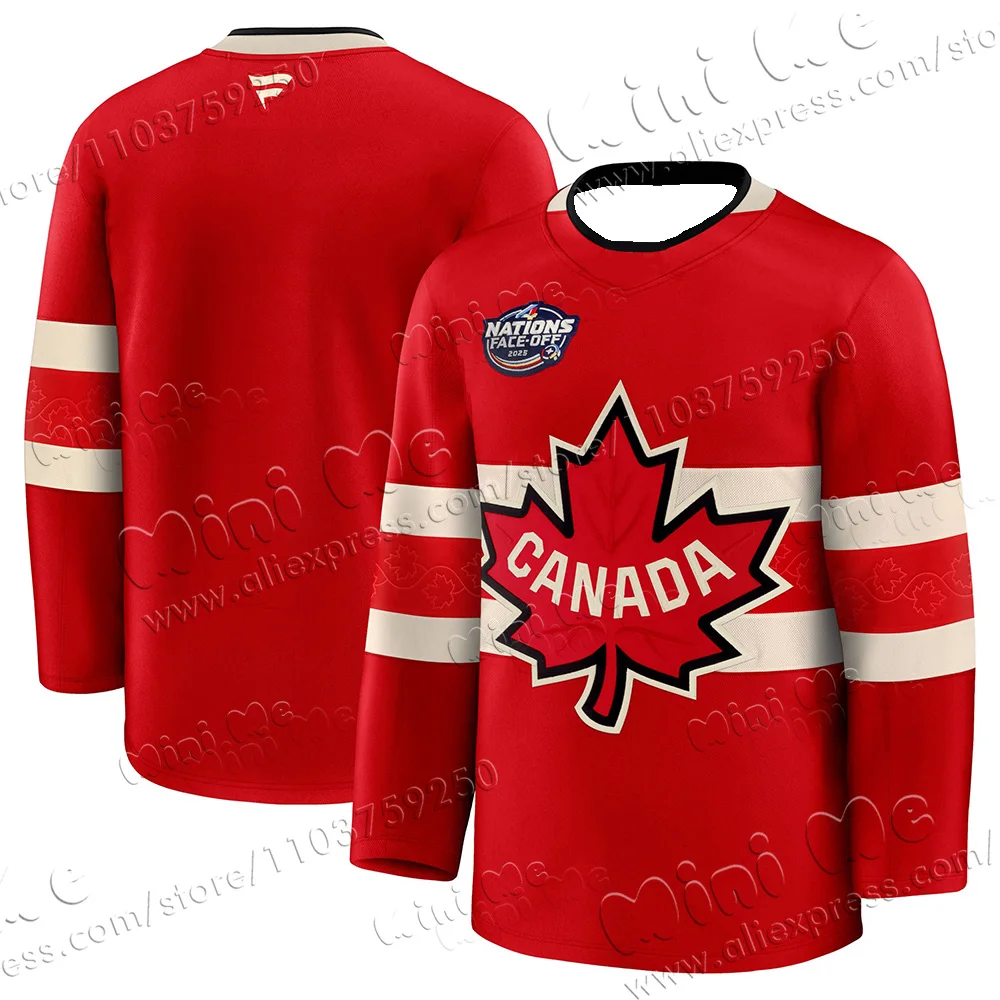 All Stars 2025 McDavid Canada #97 Hockey Crosby #87  Ice hockey 2025 4 Nations 3D Printed Jersey Long