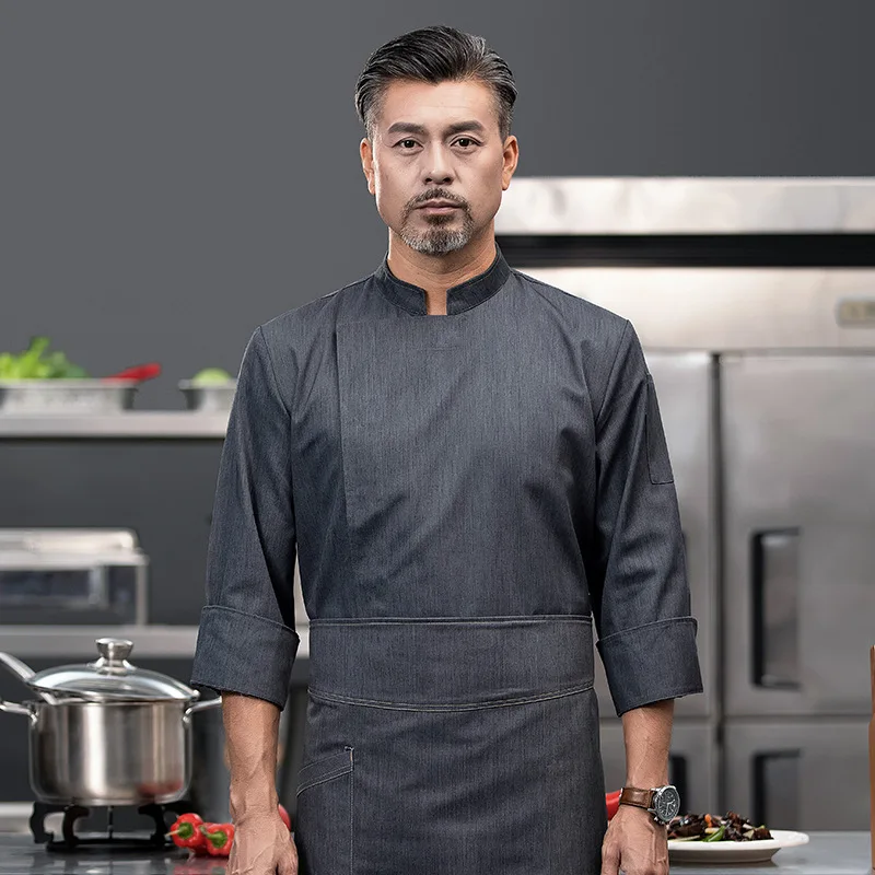 Costume de Chef de cuisine 3 pièces de haute qualité, uniforme professionnel, salopette d'hôtel, vêtements de cuisine de restauration, veste et casquette de cuisinier, tablier
