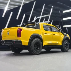 1:24 Great Wall Motor POER Alloy Pickup Car Model Diecast Metal Off-road Vehicles Car Model Simulation Sound and Light Kids Gift