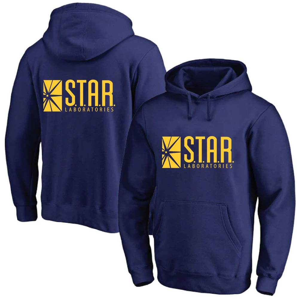 Star Laboratories Men's New Spring and Autumn Printing Leisure Simplicity Versatile Comfortable Solid Color Pullover Hoodie