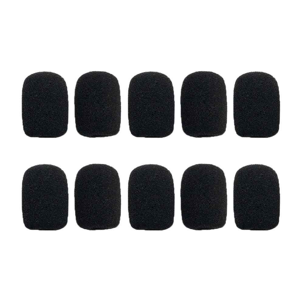 

10pcs 30mm Black Microphone Headset Foam Sponge Windscreen Mic Covers Case Caps