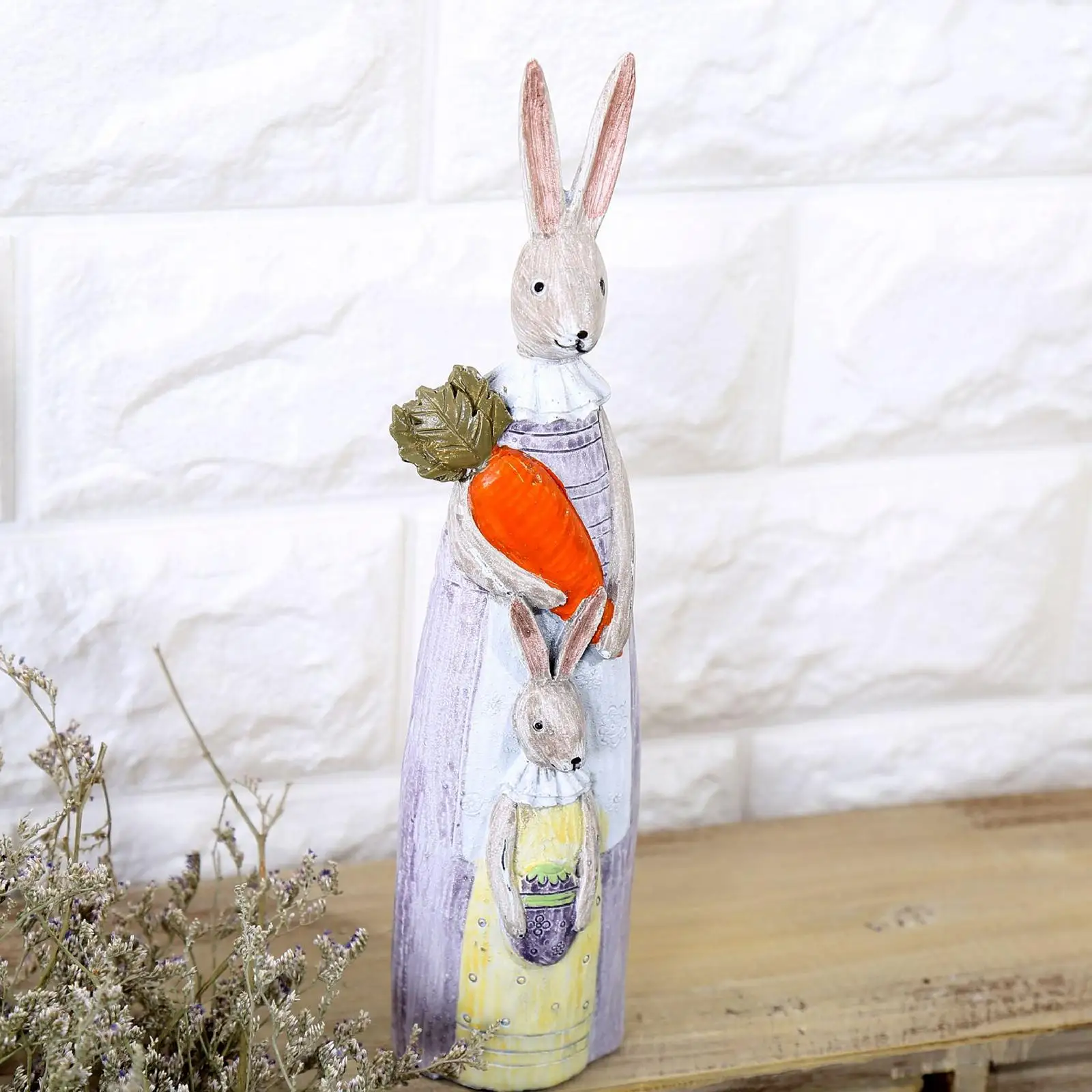 Cute Rabbit Statue Home Decor Bunny Easter Party Supplies Wedding Gift Craft Animal Bookshelf Bunny Sculpture Easter Decor