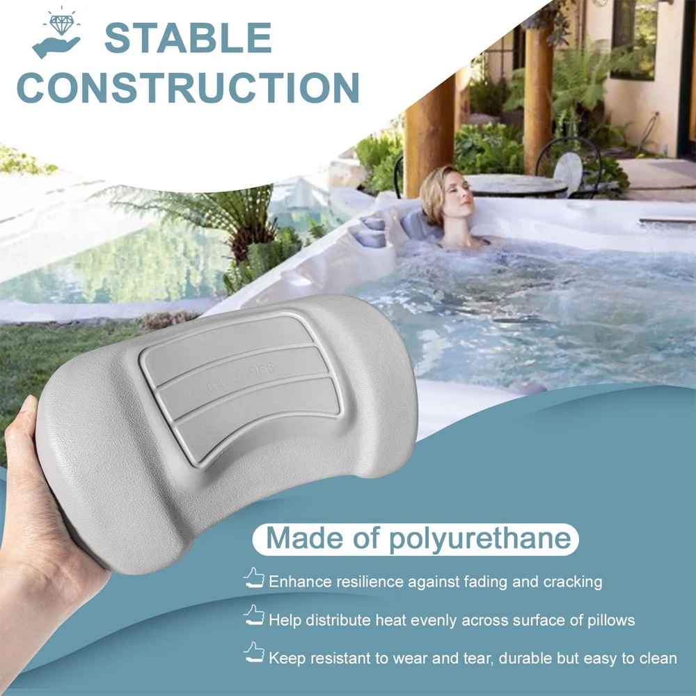 4 PCS 6472-966 Hot Tub Head Rest Replacement Pillow for Sundance 780 Series Spas 2007-2017, Compatible Models  Replace 6455-469
