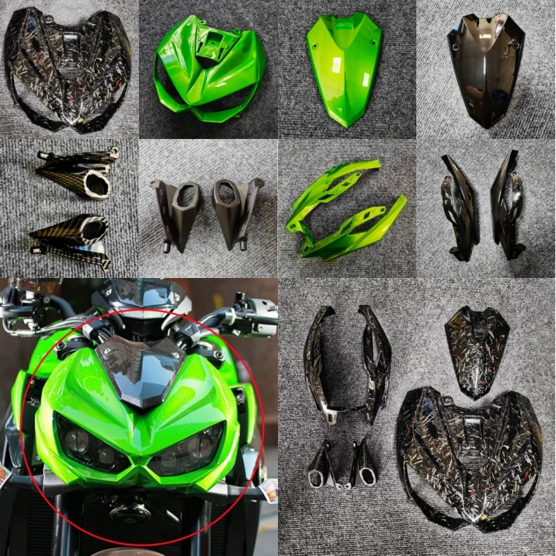Fit for Kawasaki Z1000 Z1100 2014-2026 Pearl Green Motorcycle Front Upper Fairing Kit Headlight Cowl Nose Motorcycle Accessories