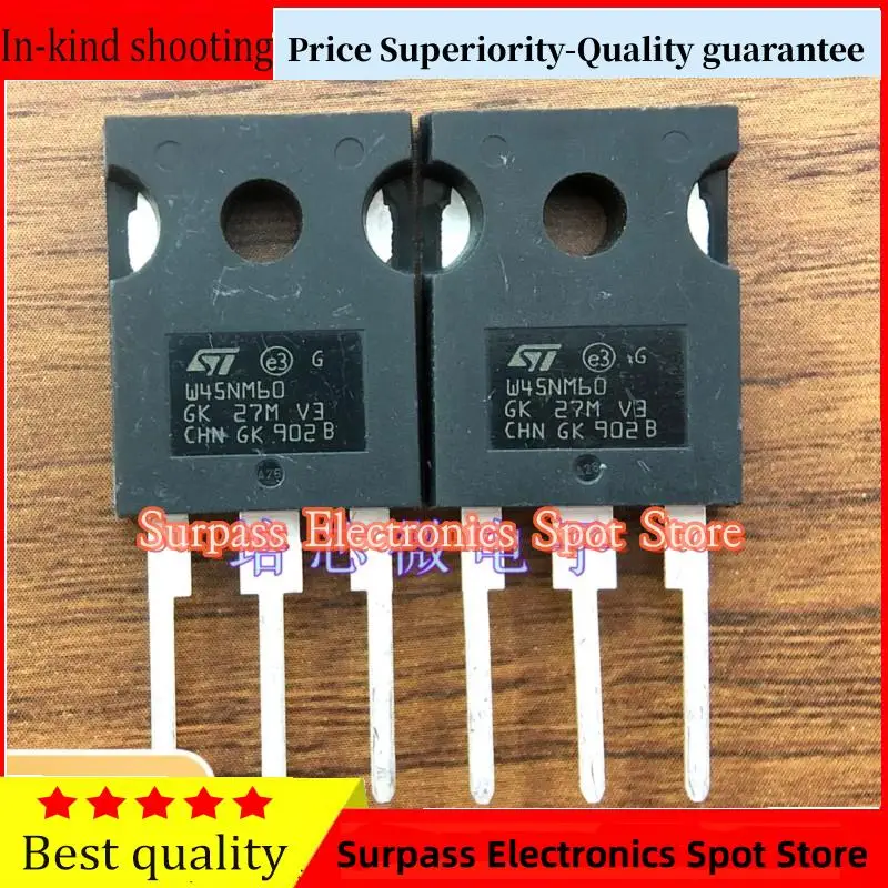 

10PCS-100PCS W45NM60 STW45NM60TO-247 N MOS 45A/600V Price Superiority-Quality guarantee