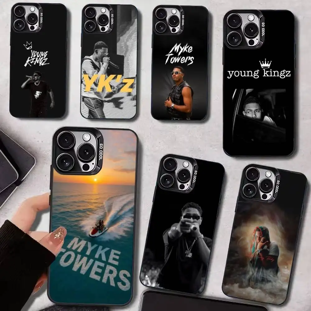 

M-Myke T-Towers Rapper Phone Case For iPhone17,16,15,14,13,12,11 Plus,Pro Max Black Candy Matte Shockproof Cover