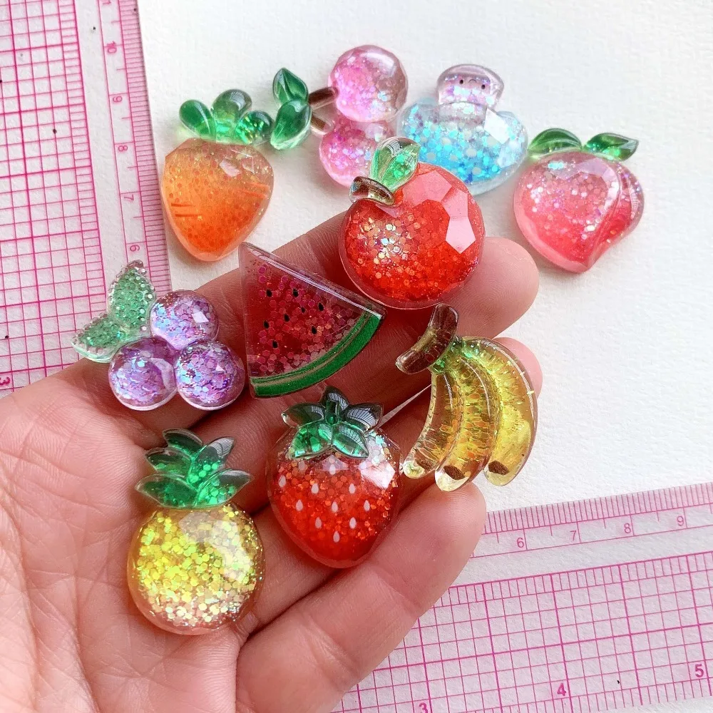 10pcs Mini Kawaii Cartoon Shining Flower Flat Back Cabochons Scrapbook Diy  Party Hairpin Accessories Home Decoration Craft
