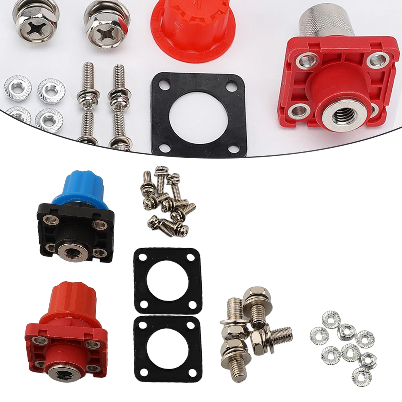 Battery Connector 250A 250A Copper Terminal DC1000V Rated Voltage Dust Cover Included High Conductivity For Energy Storage