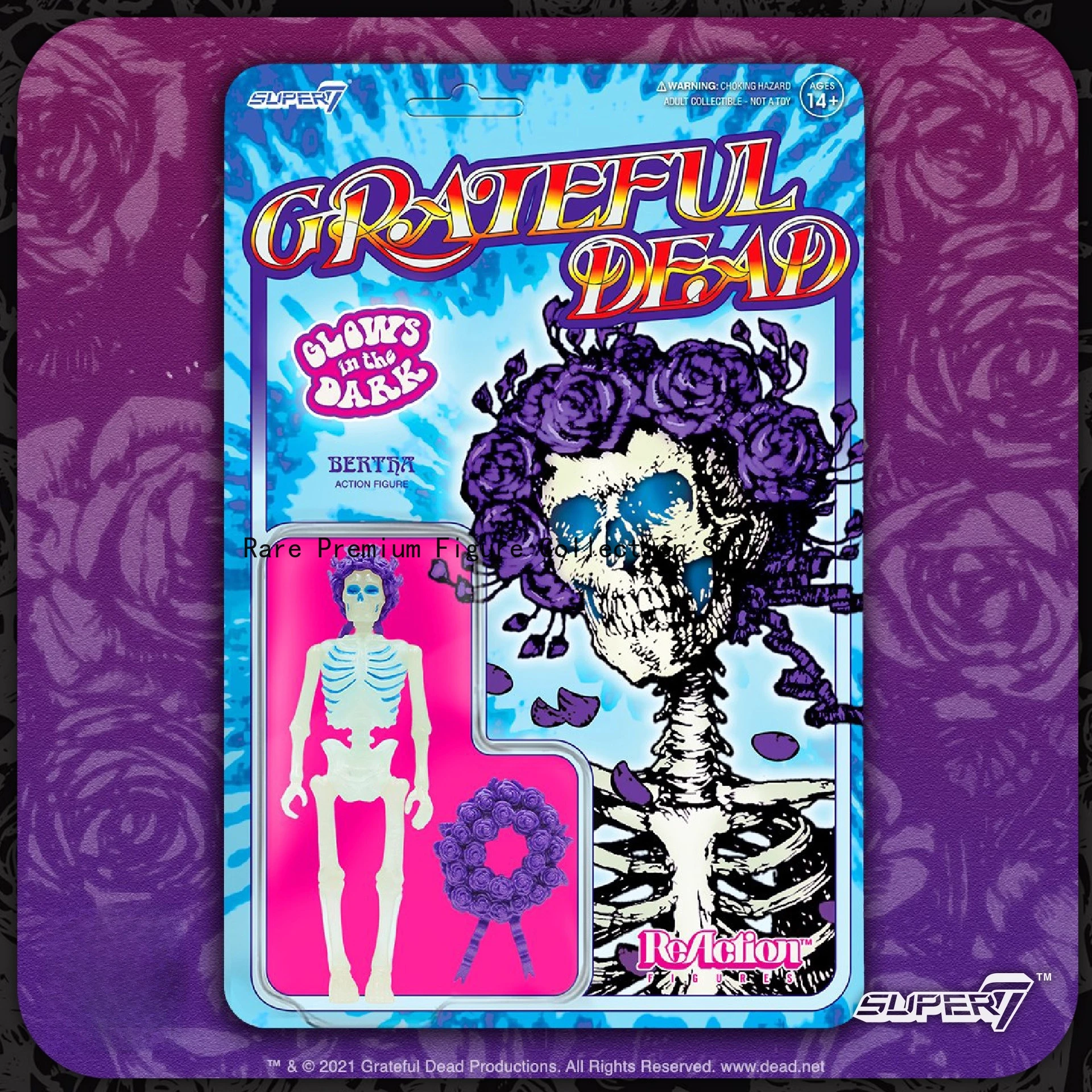 Op voorraad Grateful Dead Glow-in-the-Dark Hanger Card, verzamelbare merchandise voor fans, uniek lichtgevend decoratief item