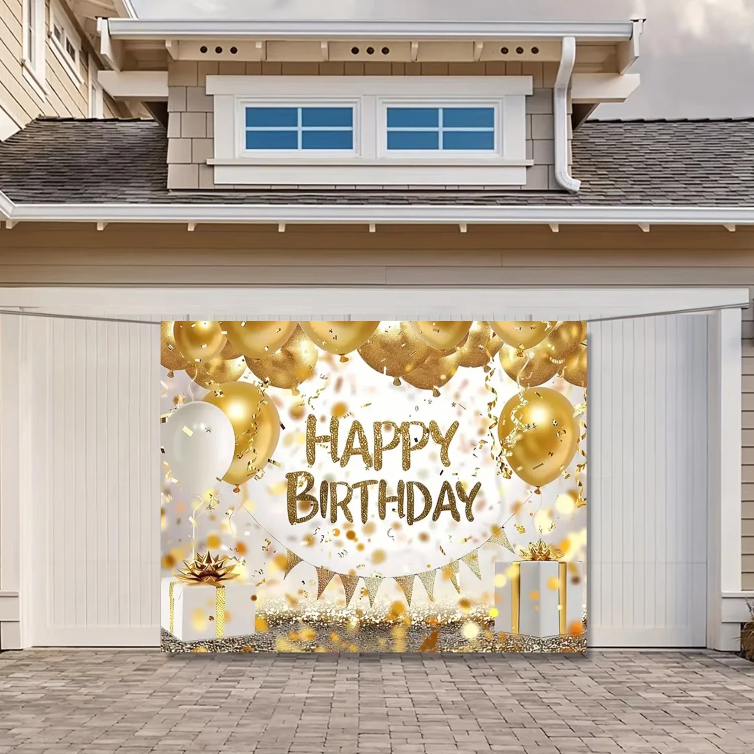 Gold Glitter Blue Birthday Party Background Balloon Star Stand Banner Poster Background  Theme Party Decoration Supplies Gi