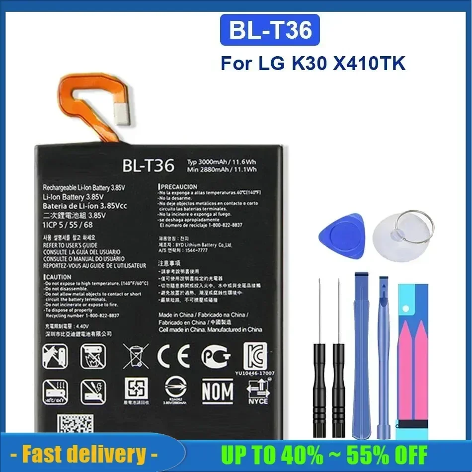 BL-T36 BL T36 2880mAh Mobile Phone Batteries For LG K30 X410TK BL T36 BLT36 Smartphone Battery