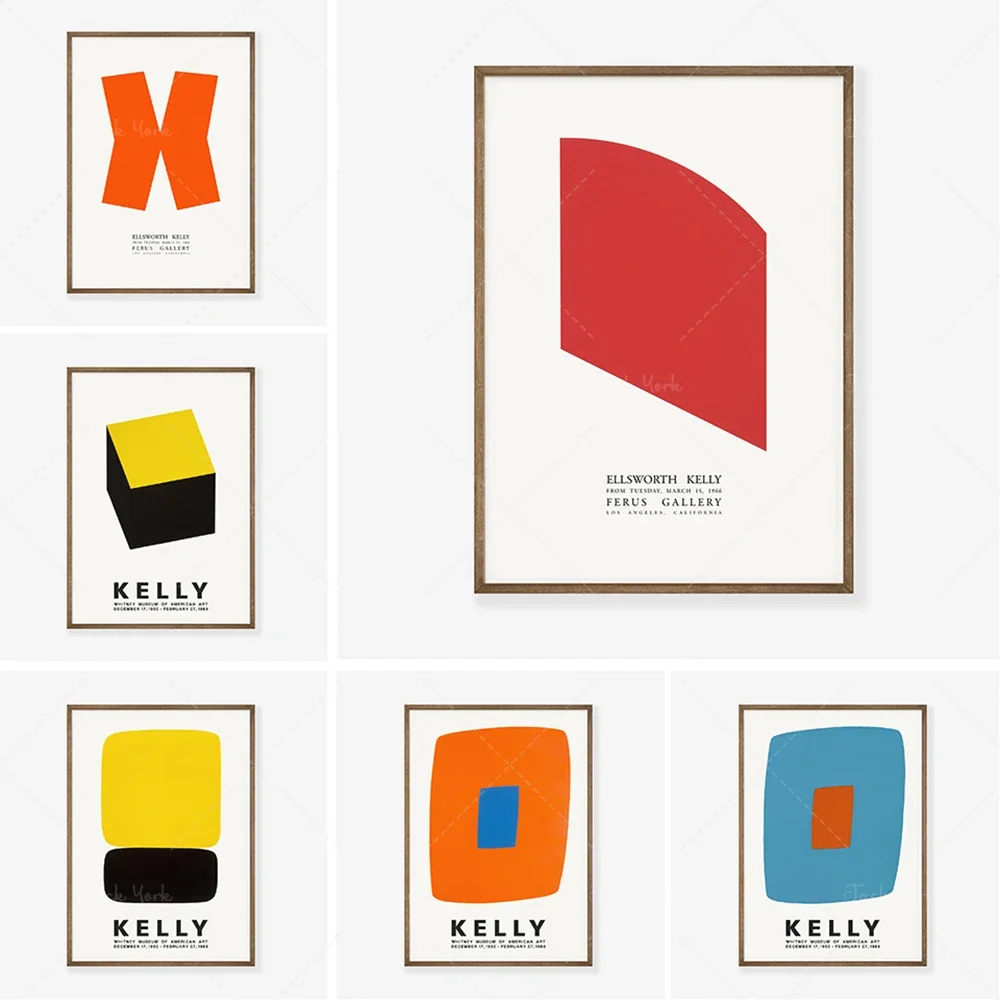 Ellsworth Kelly Art Exhibition Digital Download Poster Vintage Architect Print