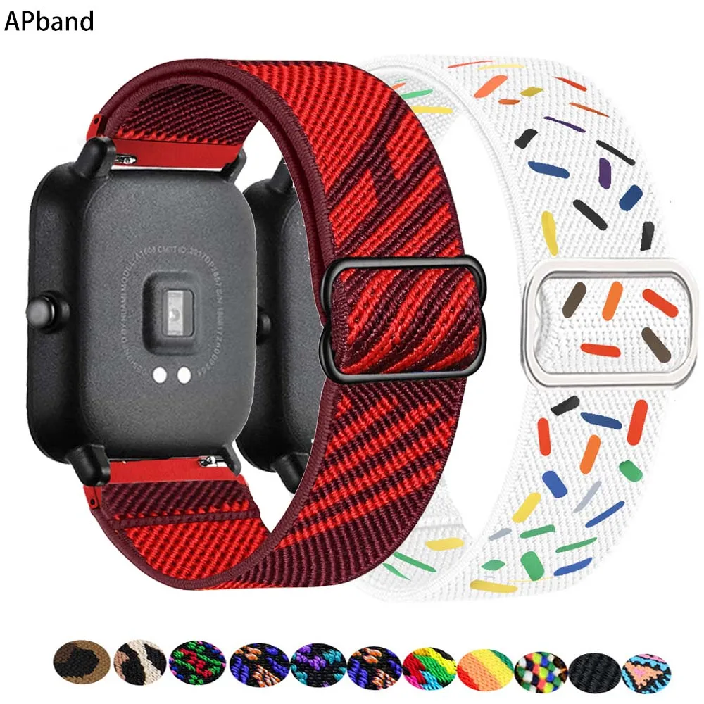 20/22mm watch band For Amazfit GTS/2/2e/GTS2 Mini/GTR 3 Pro 42mm/47mm/GTR2/2e/stratos 2/3 Sport Loop Bracelet Amazfit bip strap