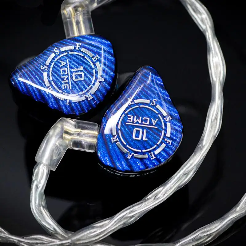الصوت الخوف ACME10 10BA المحرك المتوازن HiFi شاشة الموسيقى داخل الأذن سماعات QDC كابل قابل للفصل مخصص IEMs S8Z S8F ES12
