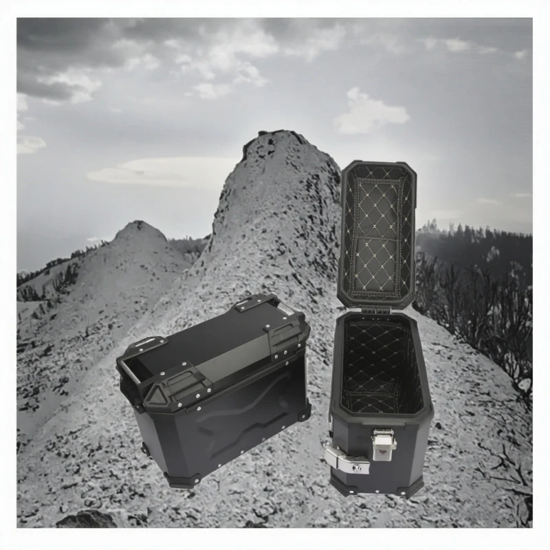 Aluminum Alloy Custom Box Side Rack Motorcycle Tail Boxes Side Pannier Box