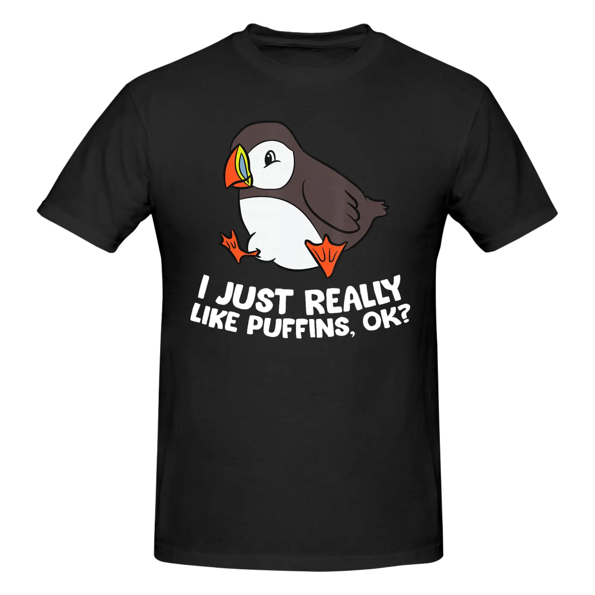 T-Shirt 100% coton amusant Bird Bliss, 1 pièce, j'aime vraiment les puffins, t-shirts pour hommes