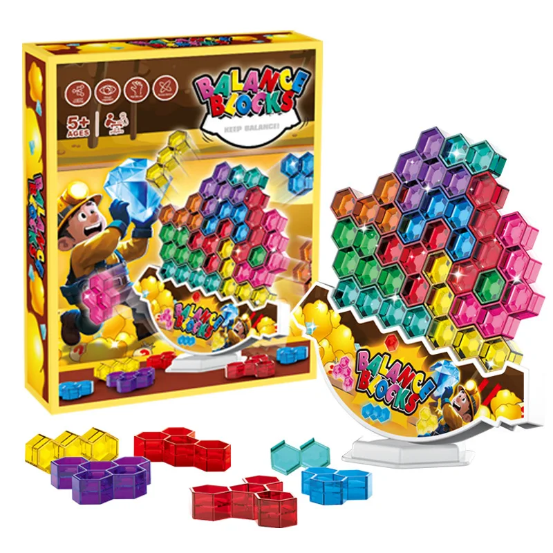 Building Block Toy Children Swing Balance Stacked Tetra Tower Game Russian Building Blocks Stack Kid Desktop Toys For Kids