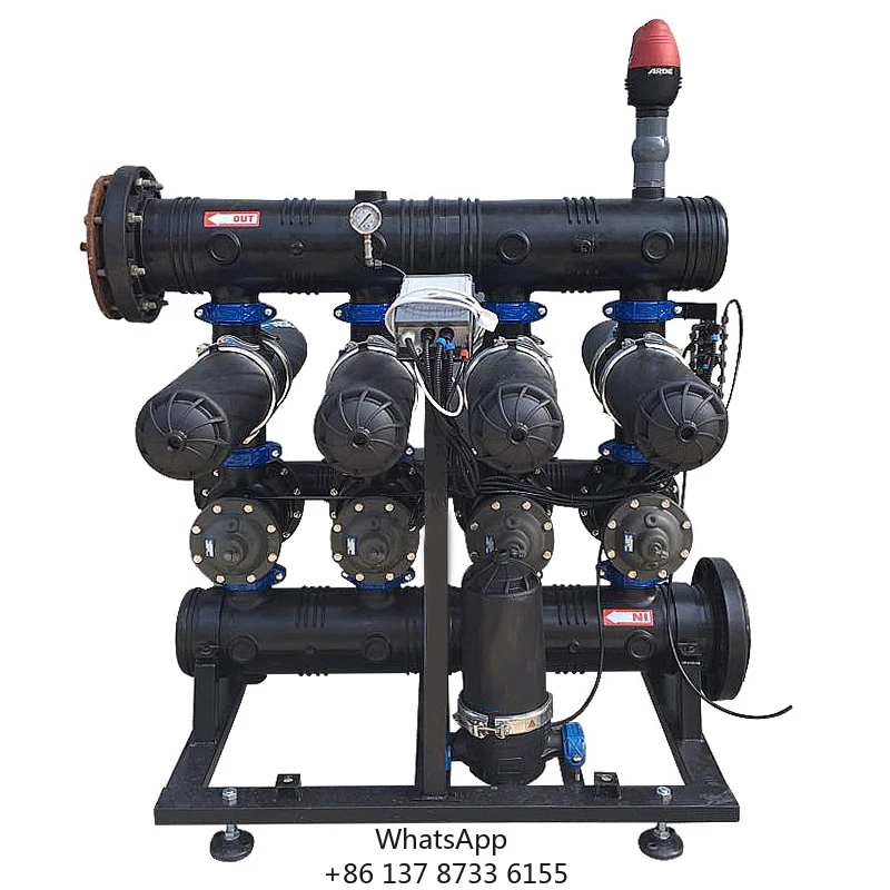 H Type Agricultural Irrigation System Automatic Self Clean Backwash Disc Filter