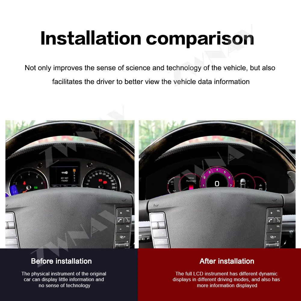 Upgrade 12.3 Inch Dashboard For Volkswagen Pentium 2004-2015 LCD Virtual Driving display Cockpit Virtual Instrument Cluster