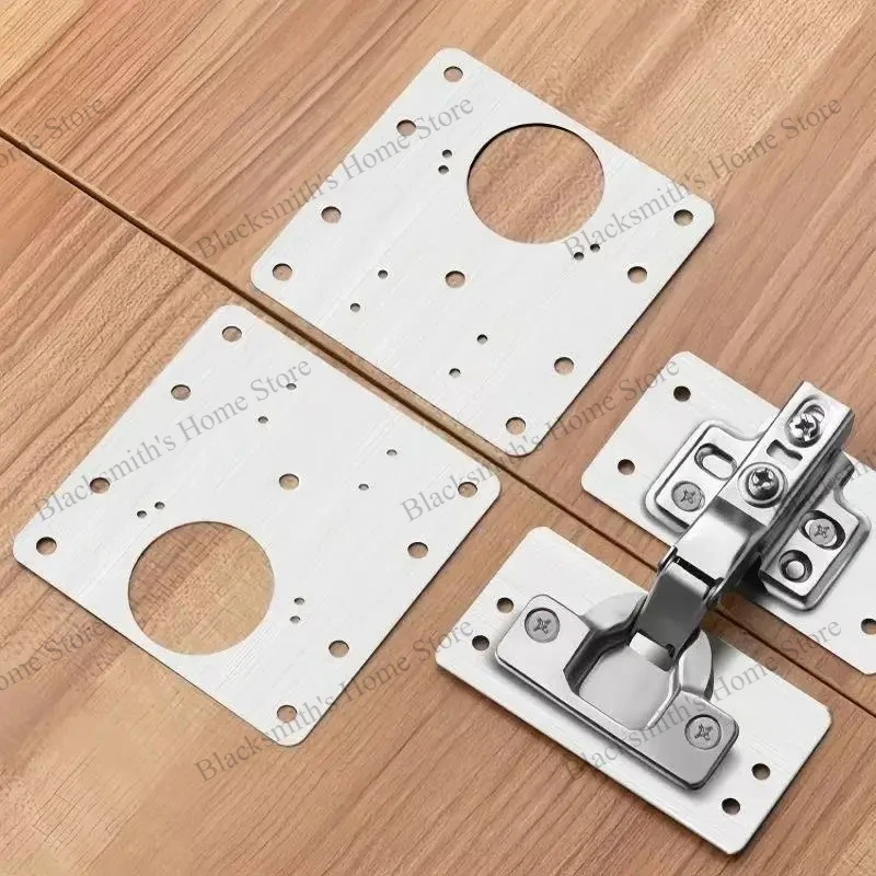 Thickened stainless steel mounting plate, cabinet door repair panel, practical tool for damaged aircraft-style door panels