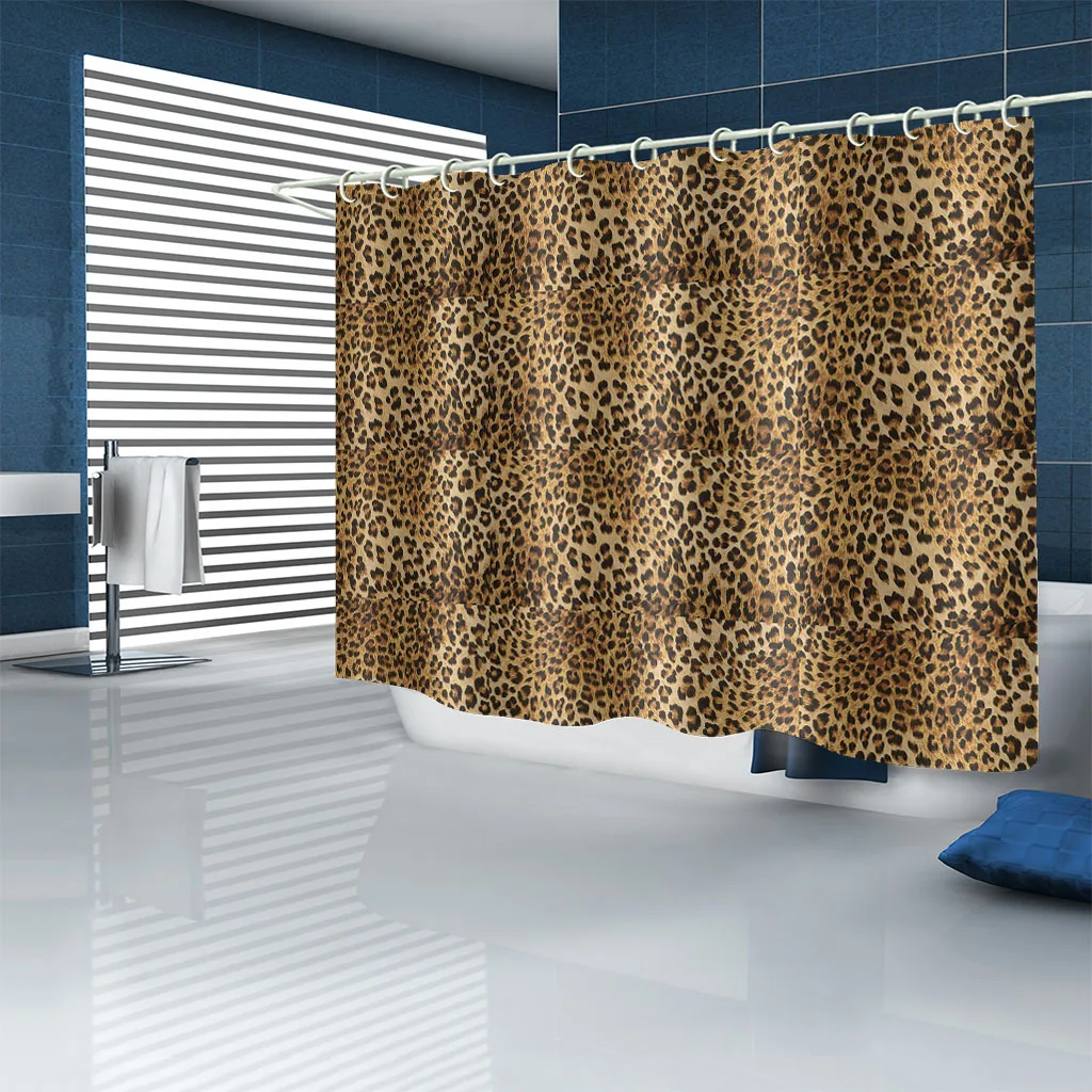 3D Printing Modern Fashion Home Decor tiger curtains 3D Shower Curtains Waterproof Bathroom Curtain