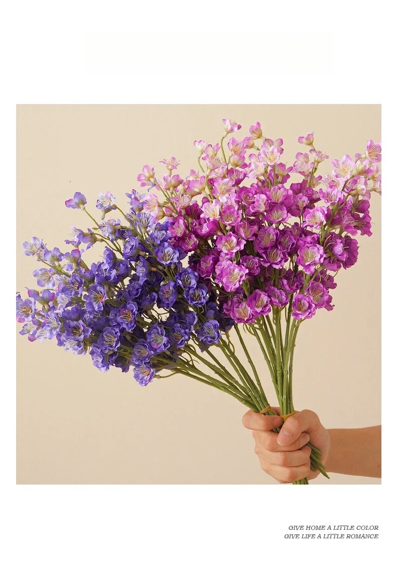 10/15 Stück Dekorative Künstliche Delphinium-Zweige aus Seide, Rosa Blumen zur Raumdekoration, Simulierte Delphinium-Blumen, Kunstblumen – Detail 6