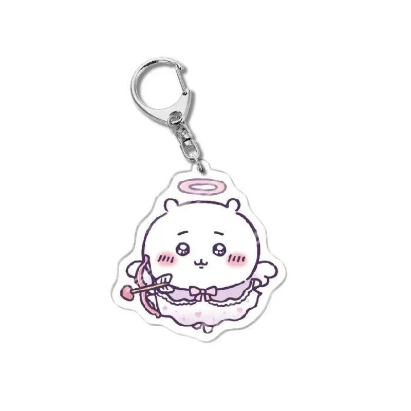 Anime Cartoon Peripheral Cute Chiikawa Hachiware Momonga Double-sided Film about Acrylic Keychain Pendant Creative Jewelry Gift