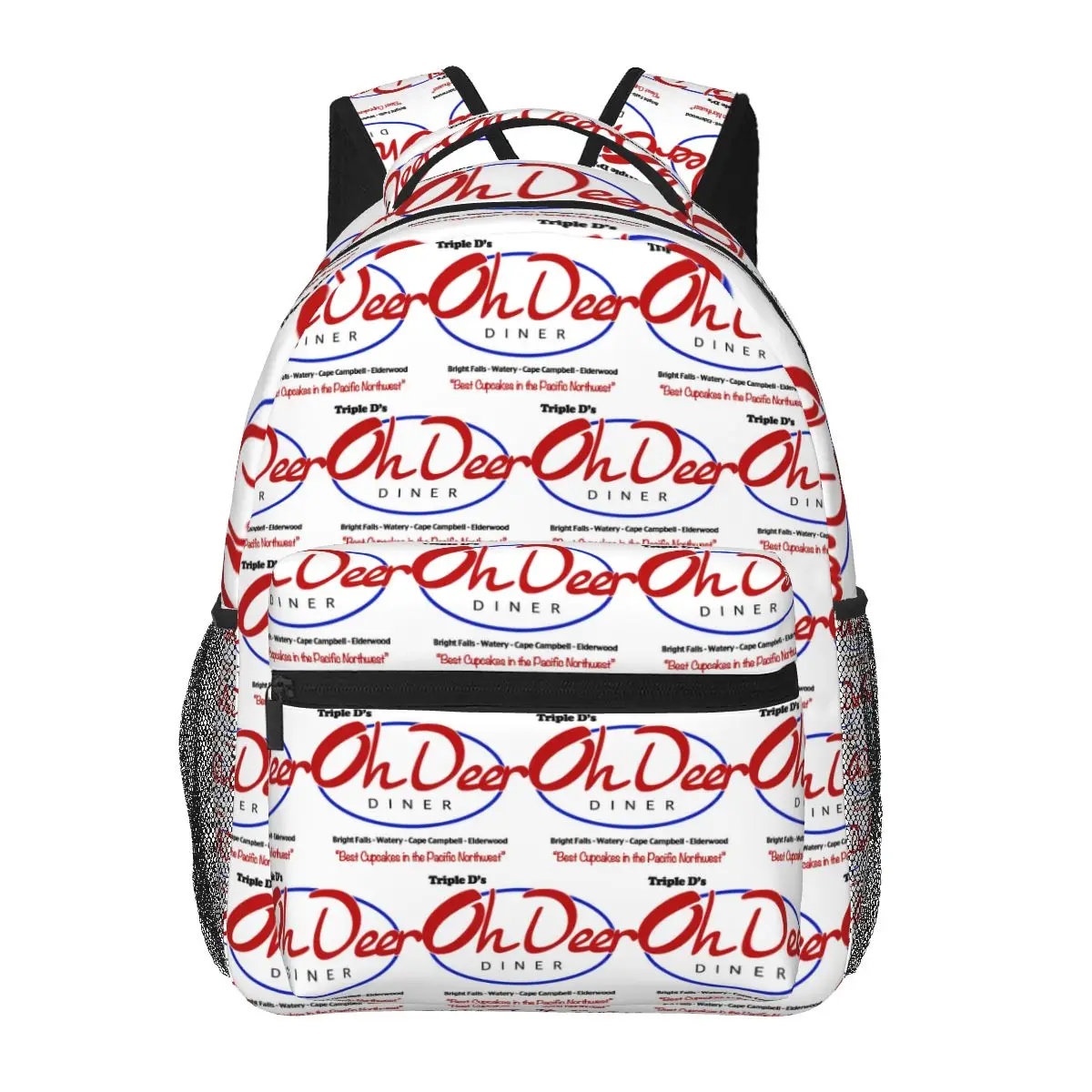 Triple D_s Oh Deer Diner Backpacks Boys Girls Bookbag Children School Bags Cartoon Kids Rucksack Shoulder Bag Large Capacity