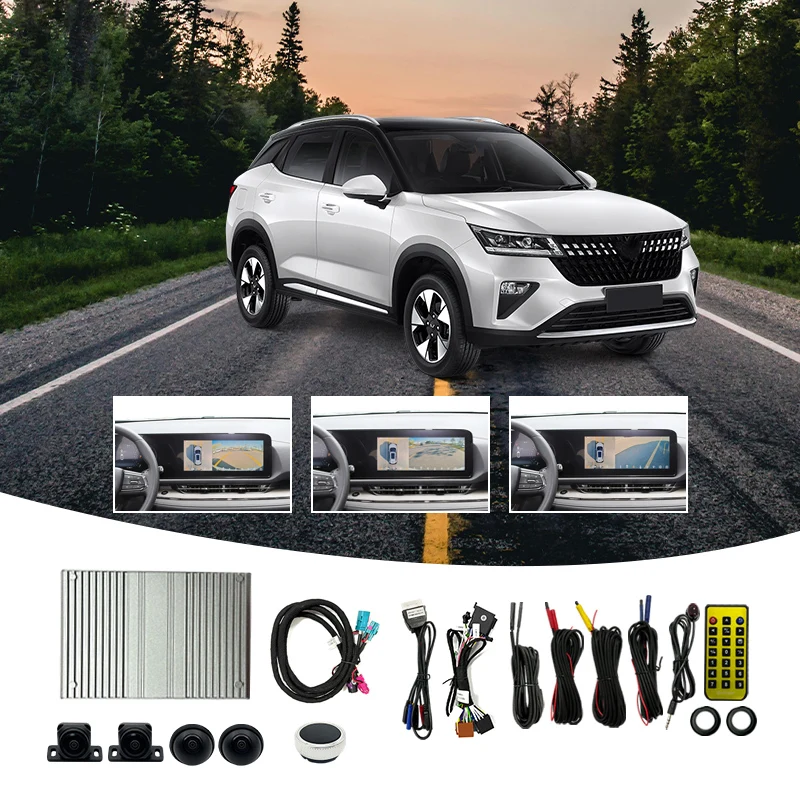 Wemaer 360 Car Panoramic Vehicle Blind Spot Monitoring 4 Way Recording All in One Decoder for Wuling Bingo Alvez Air EV