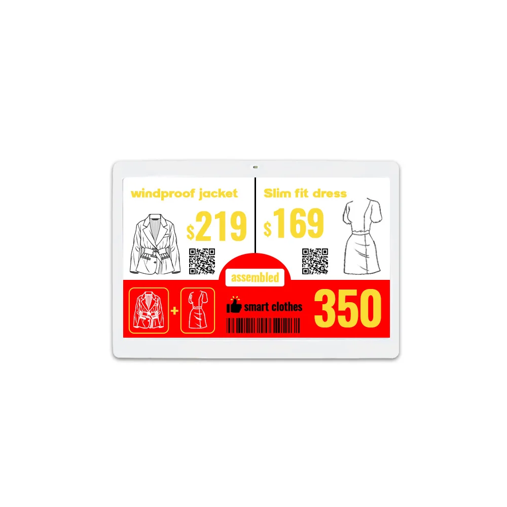 Suny Digital Price Tag 5pcs 7.5 inch Electronic Shelf Label Epaper For Clothing Shops