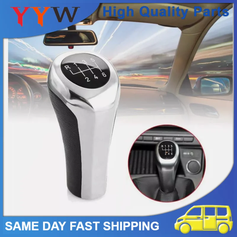 

High Quality Car 6 Speed Manual Stick Gear Shift Knob PU Leather Durable For BMW E83 E84 E90 E91 X3 X1 Car Gear Knob Accessories