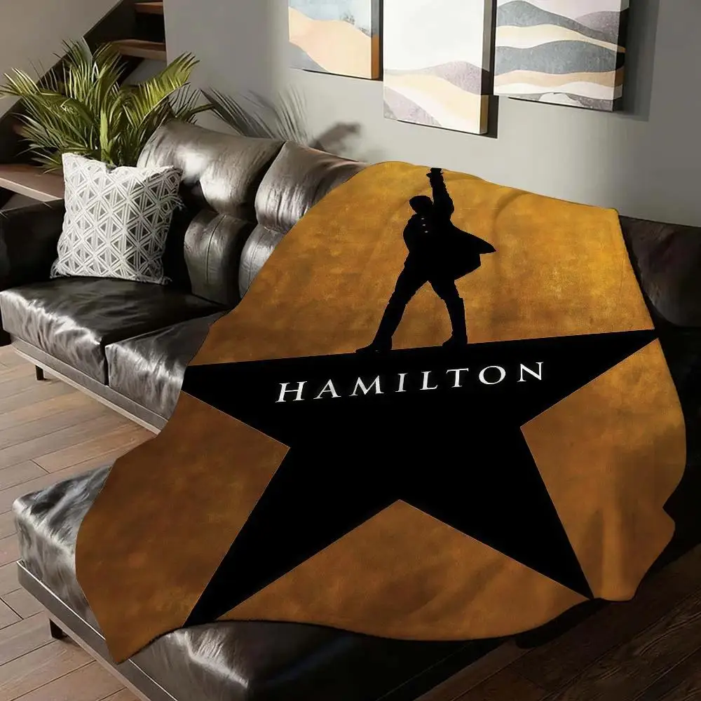 Manta Musical de Hamilton para Sofá, Oficina, Cama, Viajes en Avión, Dormir, Leer, Relajarse, Acampar, Suave y Cálida