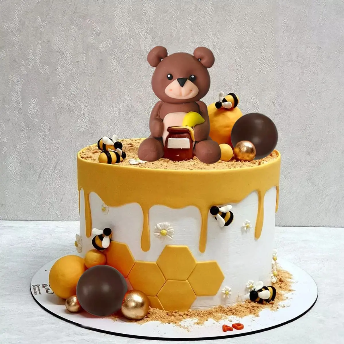 7pcs Bee Cake Toppers For Honey Bear Theme Party Decorations Baby Shower Kids Happy Birthday Party Supplies Cupcake Decors
